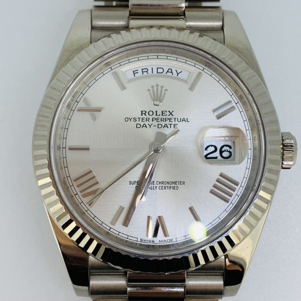 Montre Rolex Daydate en or blanc