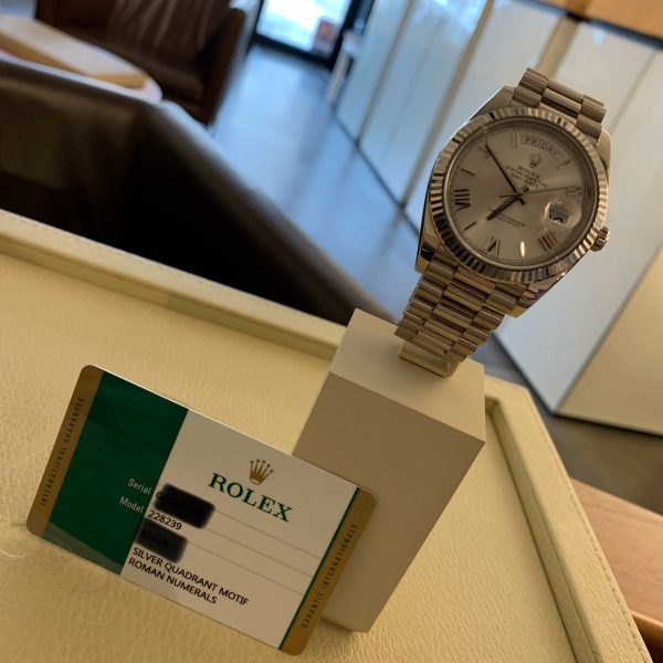 Montre Rolex Daydate en or blanc
