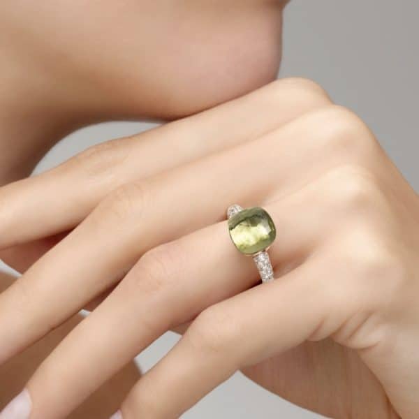 Bague Pomellato Nudo Prasiolite et diamants classic
